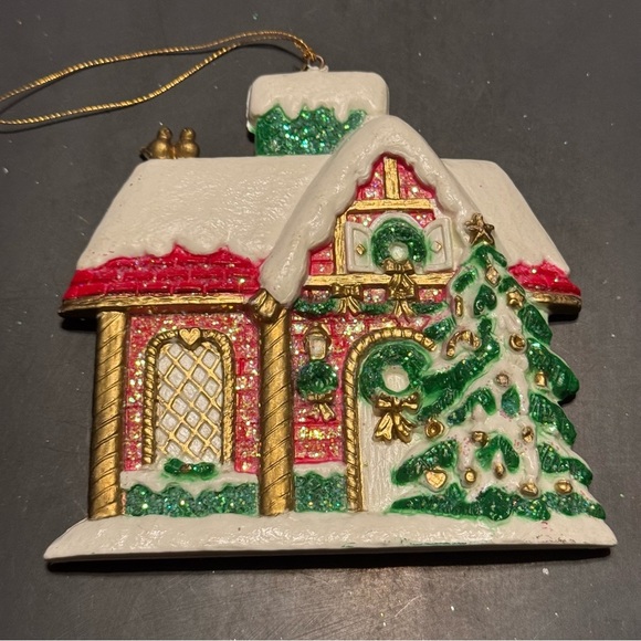 Other - Vintage Flat House Sparkly Ornament